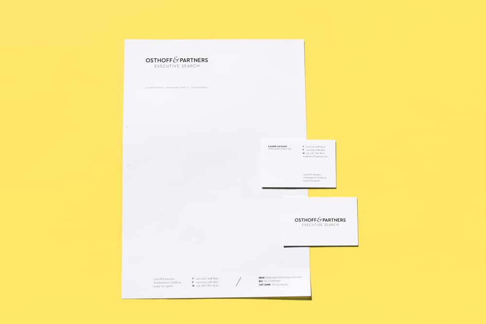 Visitenkarte + Briefbogen Osthoff & Partners