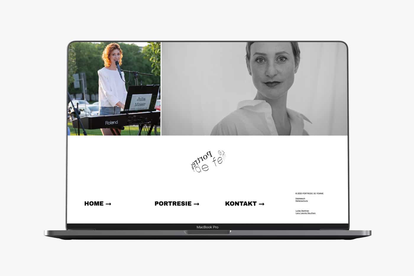 Screendesign Julia Moser, Portresie de femme