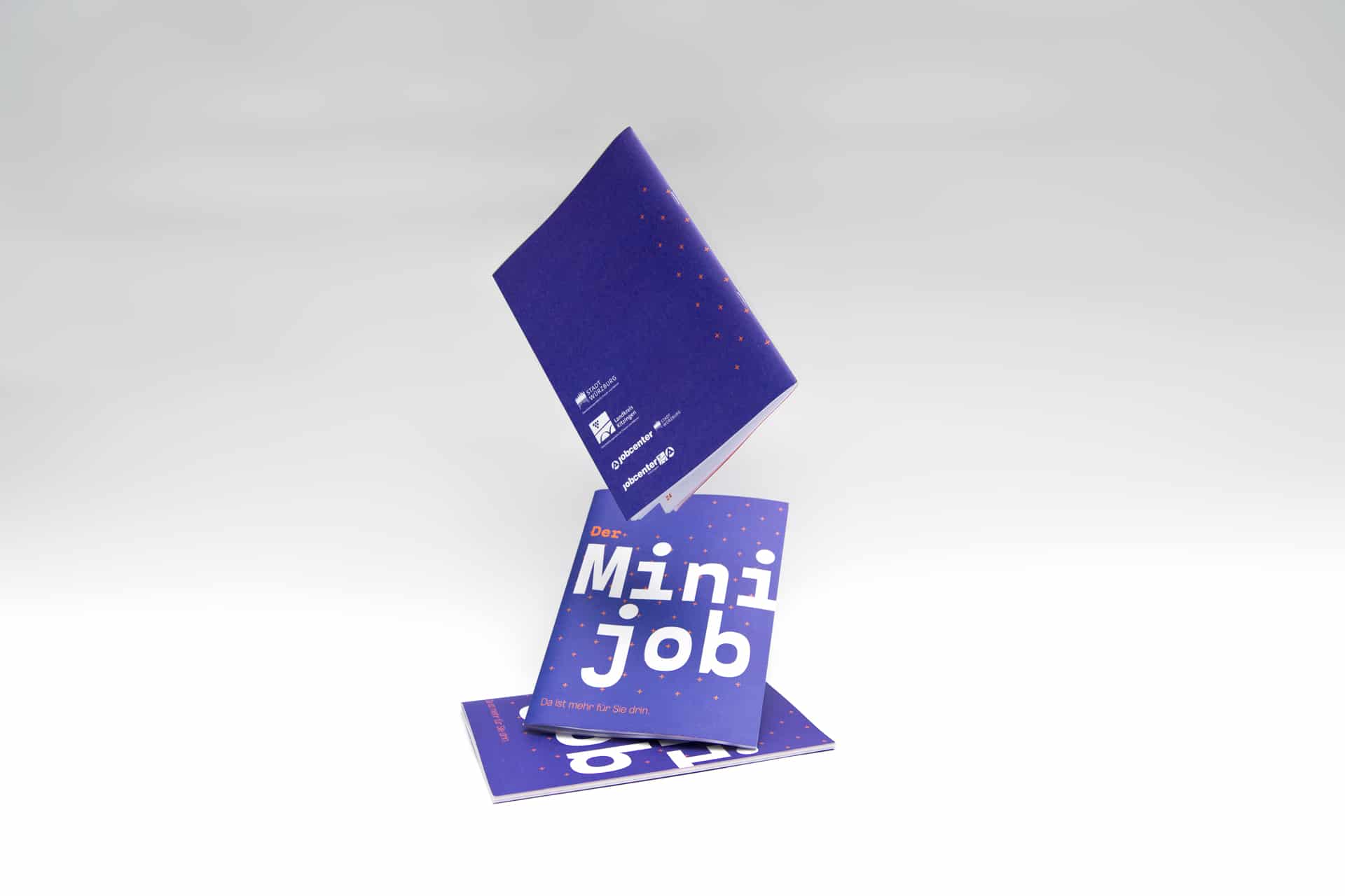 Aufmacherbild Titel Design Minijob-Broschüre mit Rückseite