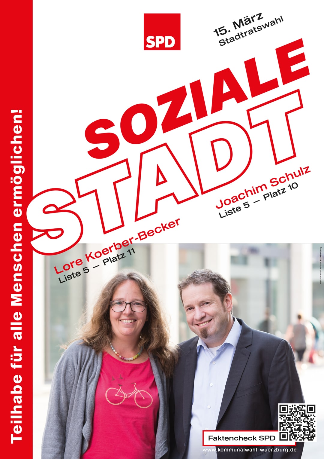 SPD Würzburg Kommunalwahl-Kampagne Design Wahlplakat Soziale Stadt