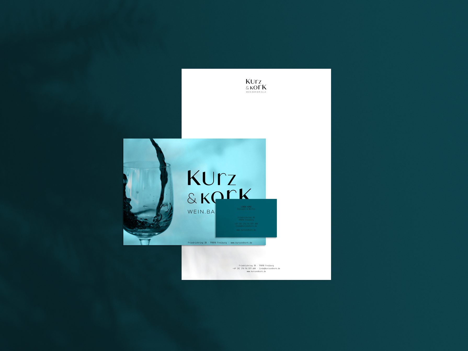 Kurz & Kork Weinbar Corporate Design Geschäftsausstattung