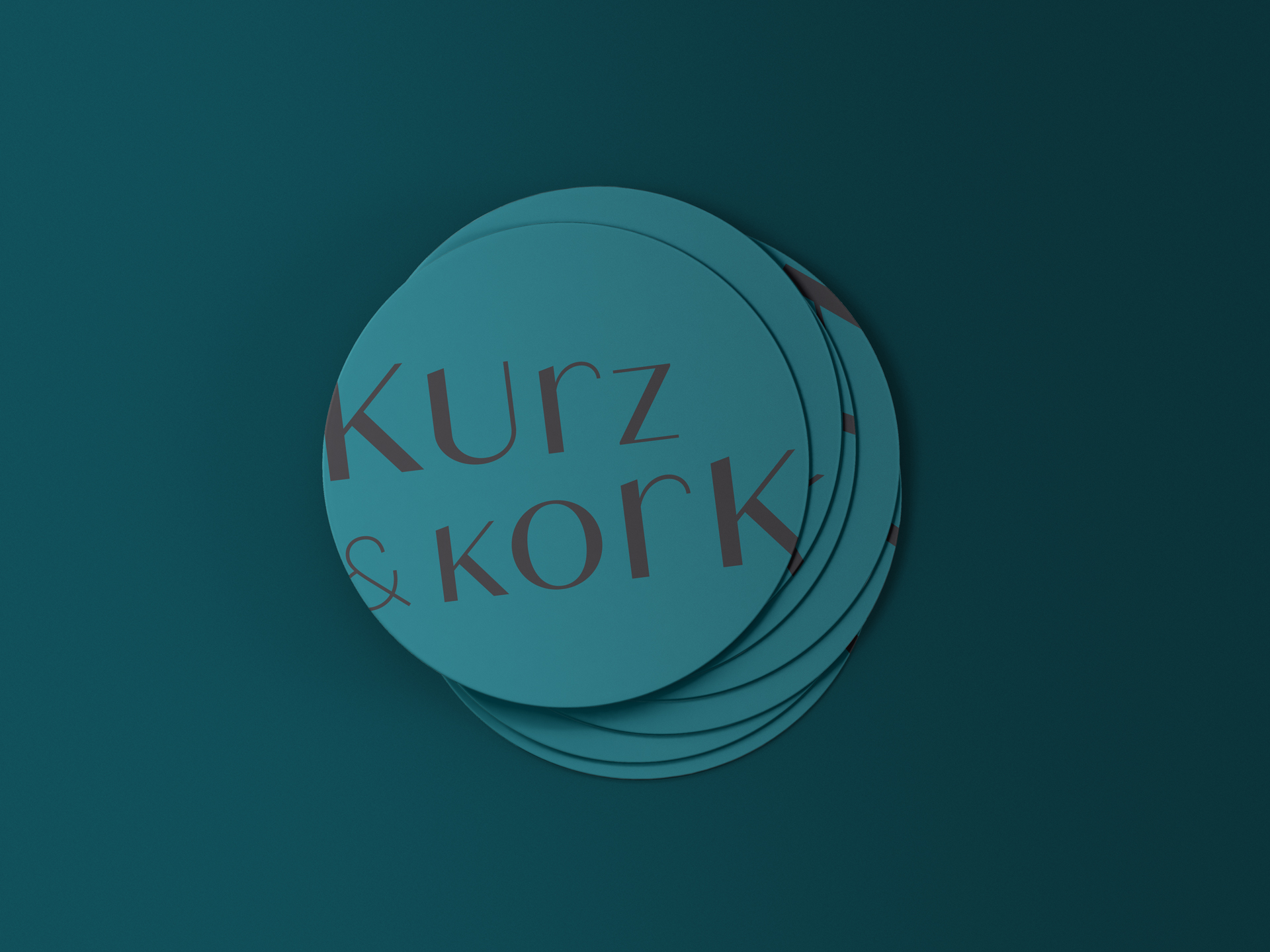Kurz & Kork Weinbar Corporate Design Untersetzer
