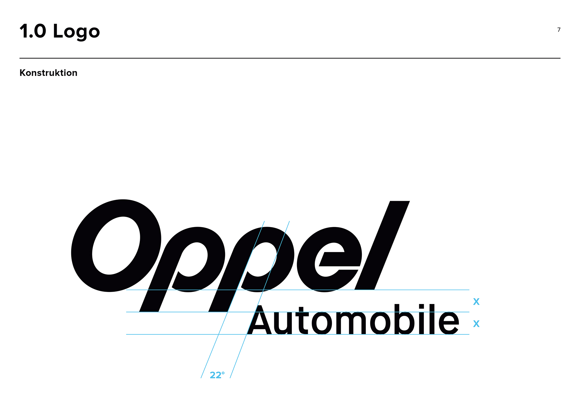 Oppel Automobile – Corporate Design Autohaus, Styleguide