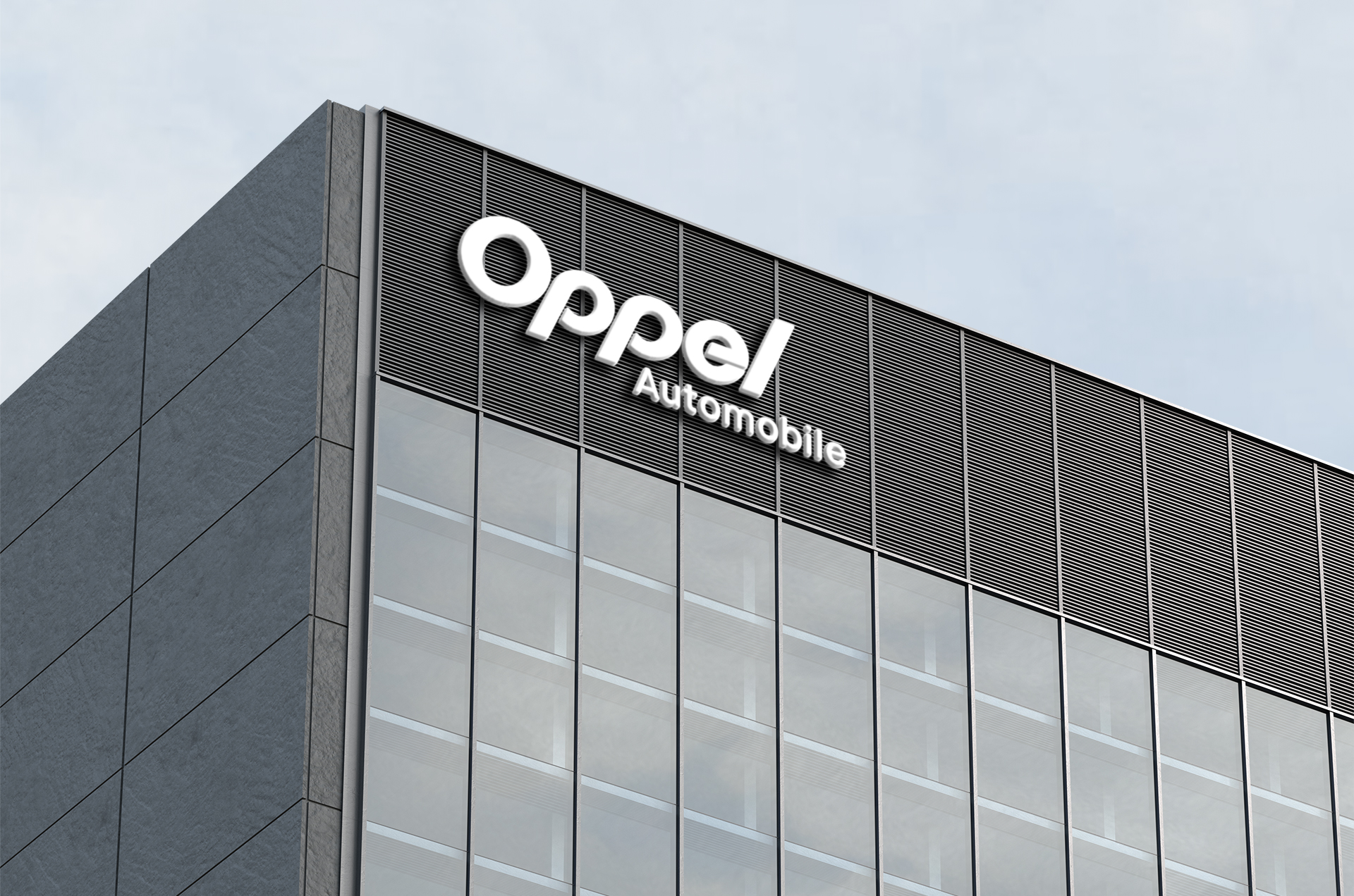 Oppel Automobile – Corporate Design Autohaus, Firmenschild