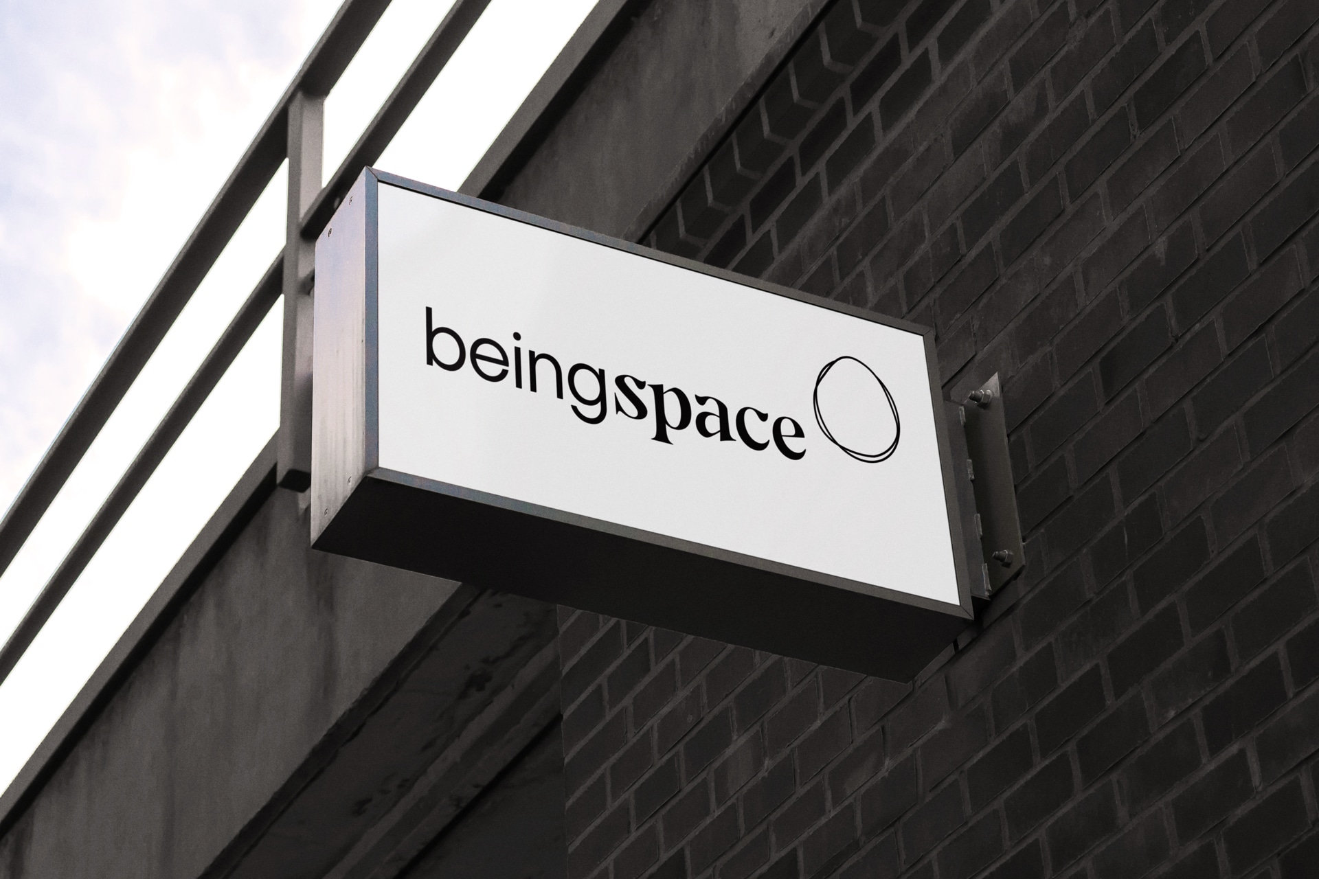 Being Space Yoga-Studio Hamburg, Corporate Design, Logodesign, Schild