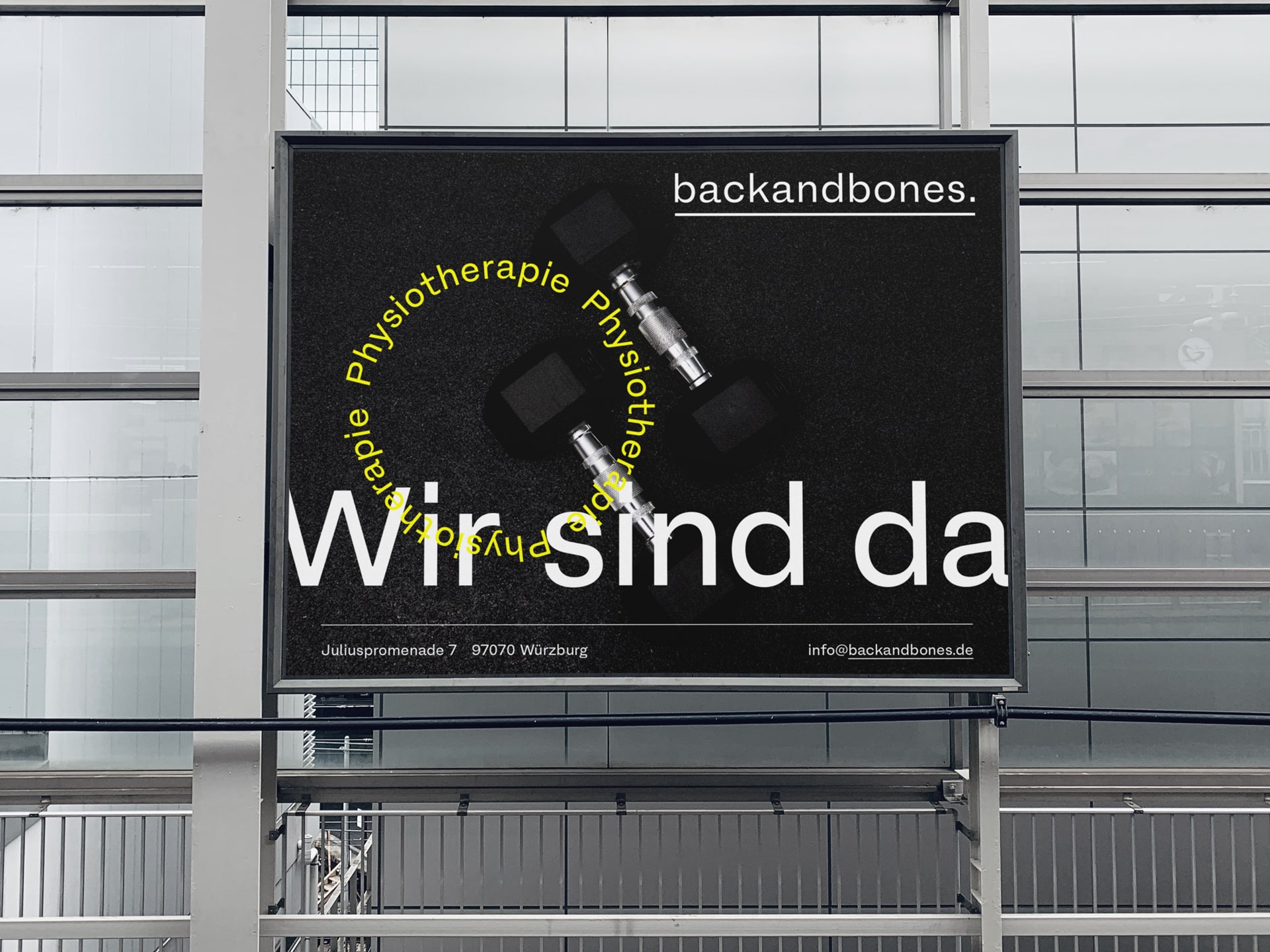 Back and bones Physiotherapie Würzburg, Corporate Design, Logodesign, Plakat